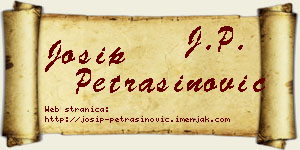 Josip Petrašinović vizit kartica